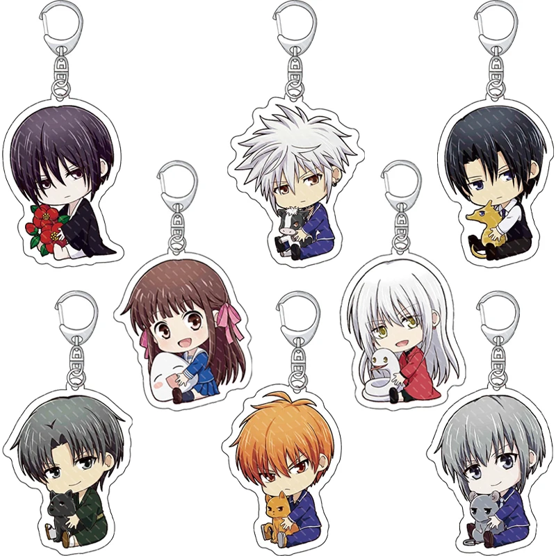 Figura de Anime FRUITS BASKET de 55MM, Tohru Honda ‌ Kyo Sohma, Yuki Sohma, Shigure Sohma ‌ Llavero acrílico, lindos regalos de Navidad