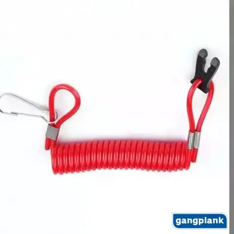 Flame-out Rope Start Key Suitable for Suzuki Outboard Motorboat Flame-out Red Insurance Safety Rope