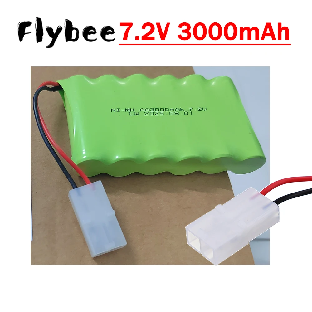 Tamiya Connector 1pcs to 5pcs 3000mah 7.2V Aa NiMH Battery Pack For Rc toys Cars Robots Boats, Ni-MH 7.2V Rechargeable Battery