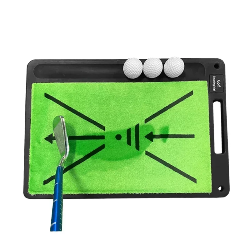 Driving Range Golf Hitting Mat Swing Training  Indoor with Ball Tray