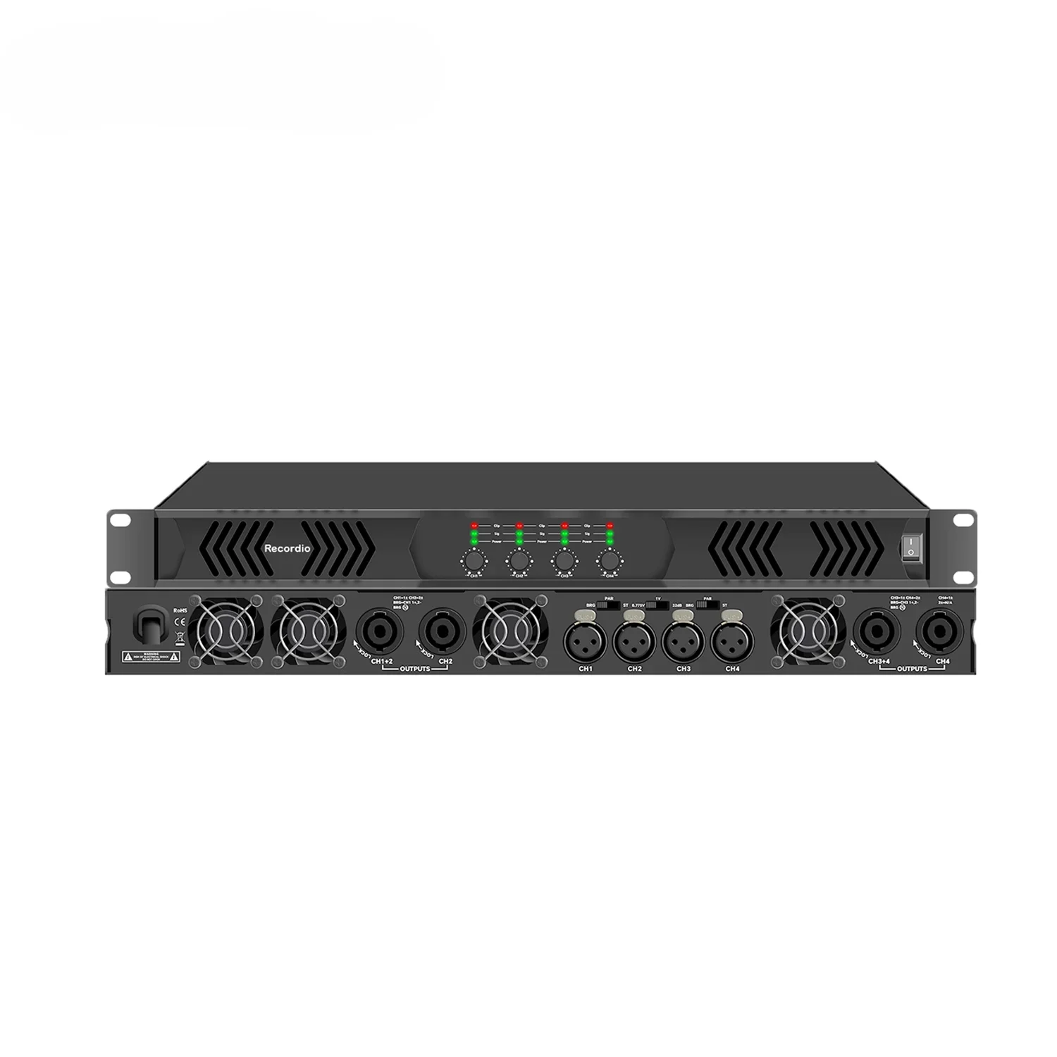 GAP-DQ4 Professional 4-channel digital power amplifier 1500W stage audio karaoke theater KTV power amplifier