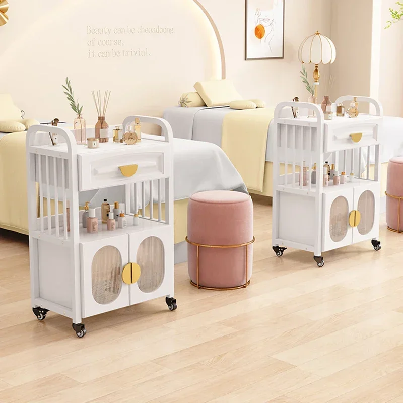 

Japanese Style Simplicity Trolley Storable Barber Shop Modern Trolley Designer Multifunctional Furniture Pousser Un Chariot HBSC