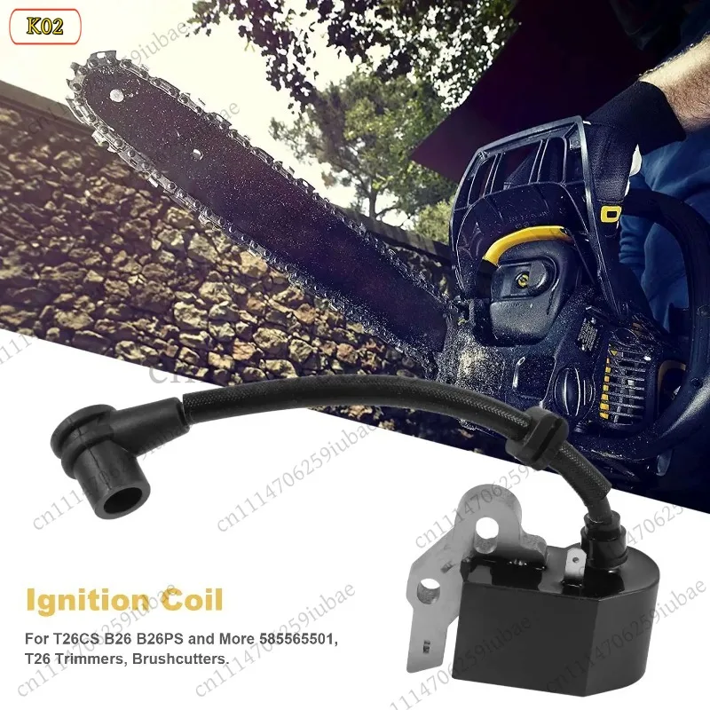 BK Ignition Coil 585565501 For Trimmers Brushcutters T26CS B26 B26PS T26 Replacement Parts