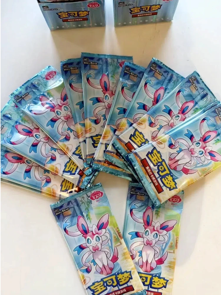 Cartes originales Gem Pack Vol.2 chinois Pokemon Tcg Eevee Violet écarlate Trading Ptcg sac boîte carte personnalisée une boîte de 15 paquets