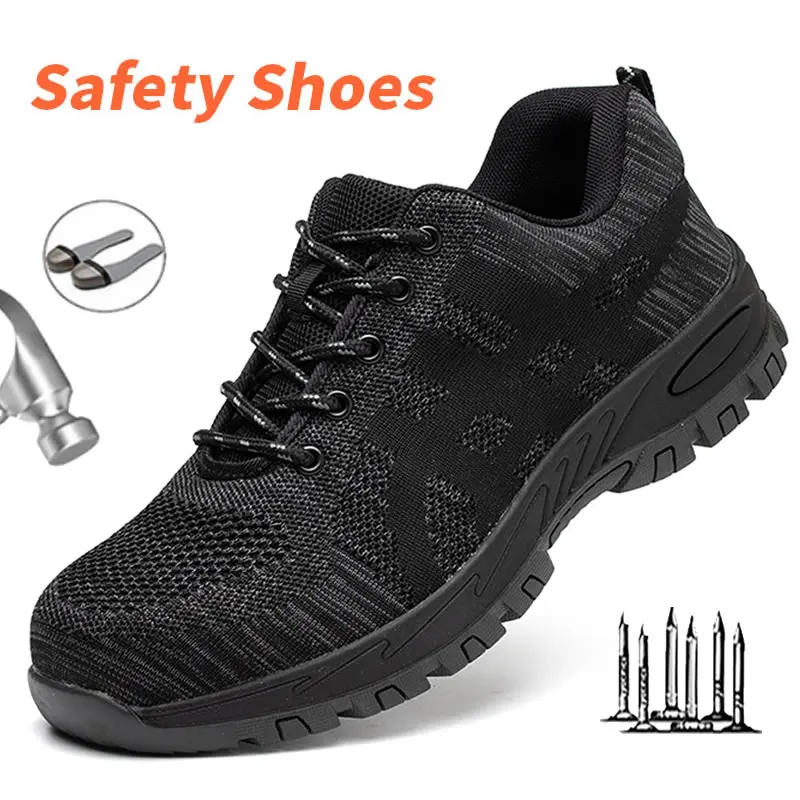 Safety Shoes Comfort Men Boots Indestructible Work Shoes Fashion Casual Sneakers Male Security Protection Boots