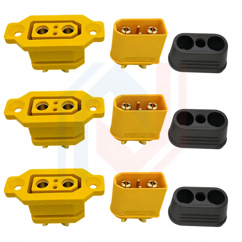 XT90E(2+2)-F XT90(2+2)-M Fixed Female Plug with Signal Pin Gold-plated Connector / XT90(2+2)PW-M XT90 for FPV Car Drone
