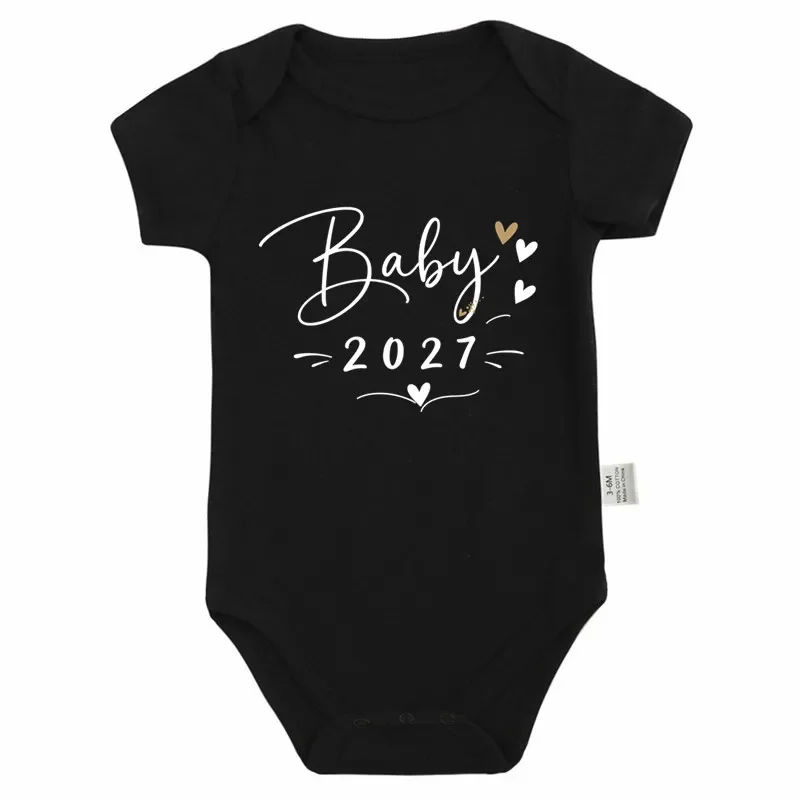Combinaison Bébé 2027 pour Annonce de Grossesse, Imprimé Cœur, Manches Courtes, Grenouillère en Coton pour Nouveau-né, Tenue Révélatrice de Sexe 3 Combinaison Bébé 2027 pour Annonce de Grossesse, Imprimé Cœur, Manches Courtes, Grenouillère en Coton pour Nouveau-né, Tenue Révélatrice de Sexe 3