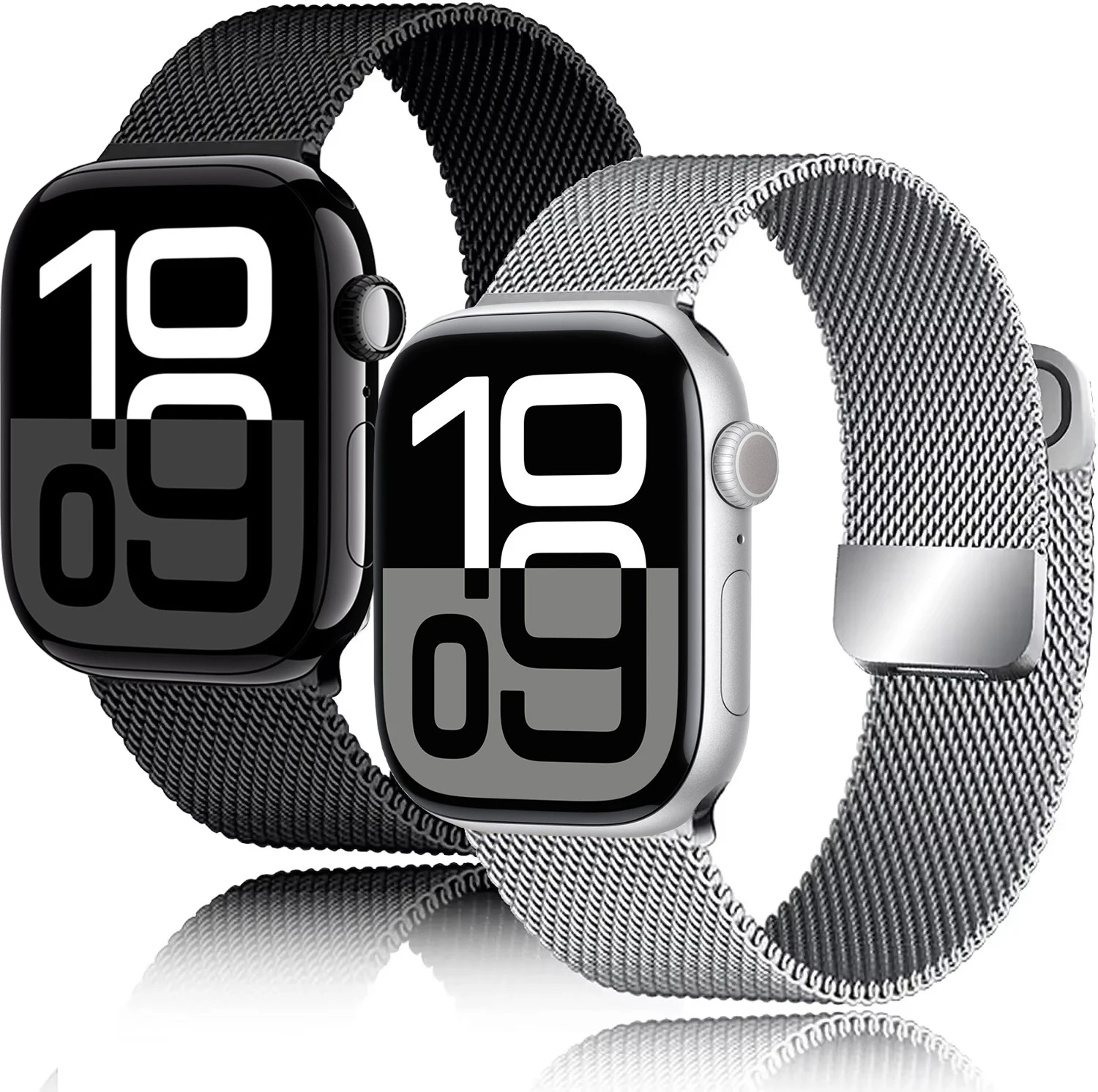 Pasek Milanese do Apple Watch Ultra2 49mm 9 8 7 45mm 41mm 6 5 4 SE 44mm 40mm Metal magnetyczny podwójny przekrój 3 42mm 38mm