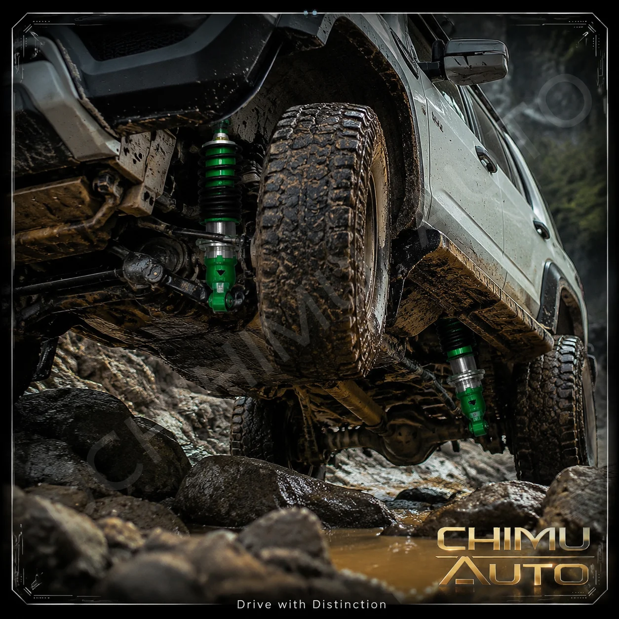 【CHIMU AUTO】 For Toyota Land Cruiser LC300 2 Inch Lift Kit Adjustable Nitrogen Shock Absorbers High Strength Suspension Pro