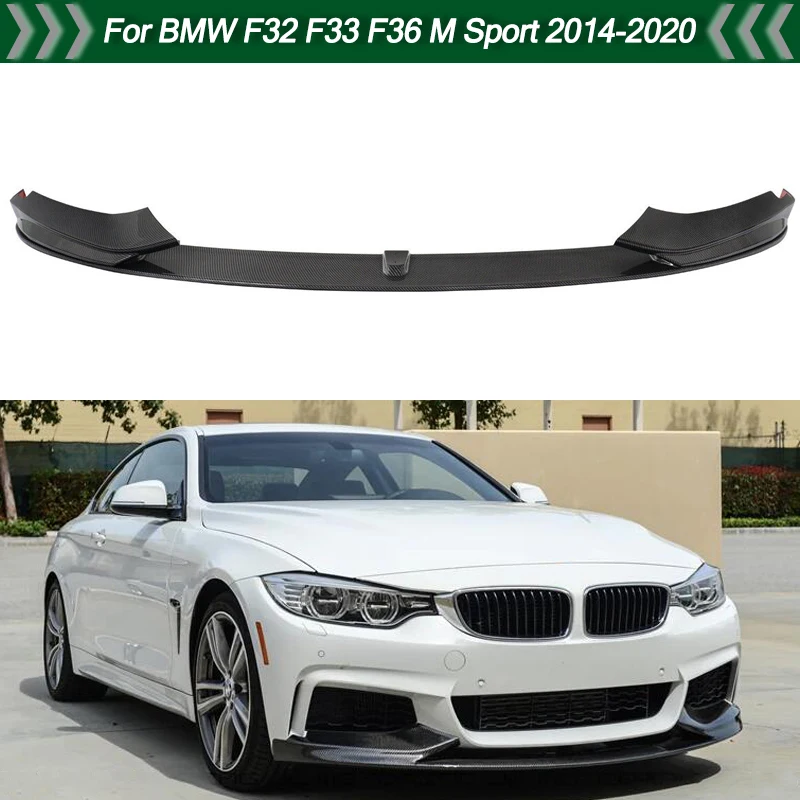 

Magickit Front Splitter For 2014-2020 BMW F32 F33 F36 M Sport Carbon Fiber Look Bumper Chin Lip Spoiler Splitter Body Kit