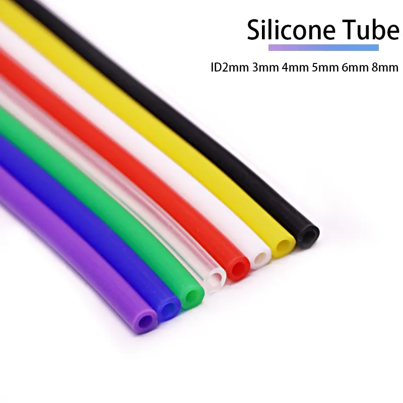 

1/5m Silicone Tube ID 2 3 4 5 6 7 8mm Flexible Rubber Hose Thickness 1mm Food Grade Soft Milk Beer Drink Pipe Water Connector