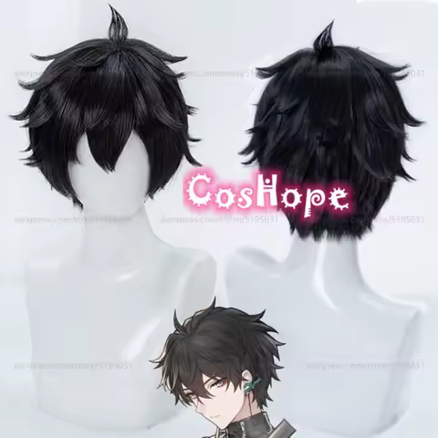 Dan Heng Cosplay Wig 30cm Short Wig Black Wig Cosplay Anime Cosplay Wigs Heat Resistant Synthetic Wigs