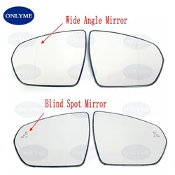Car Wide Angle Heated Mirror Glass With Blind Spot Warning For CITROEN C5 AIRCROSS 2018 2019 2020 2021 2022 2023