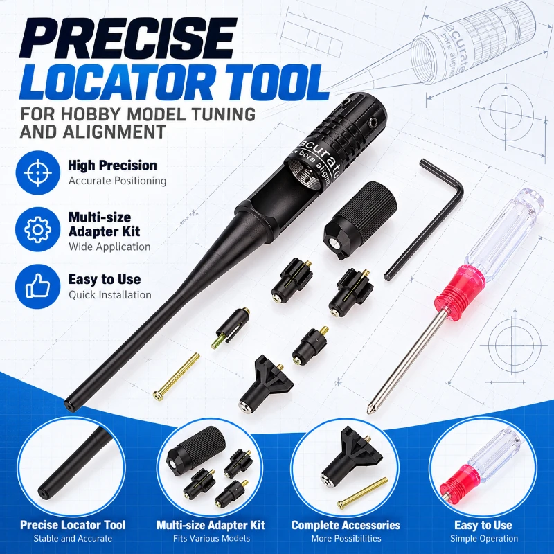 Hobby Calibration Accessory Kit Position Indicator Locator Instrument With Multi Specification Bushings