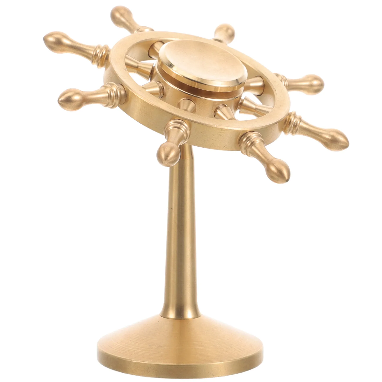 

Marine Rudder Copper Ornament for Car Desktop Home Office Vintage Style Decorative Steering Wheel Craft Accessory