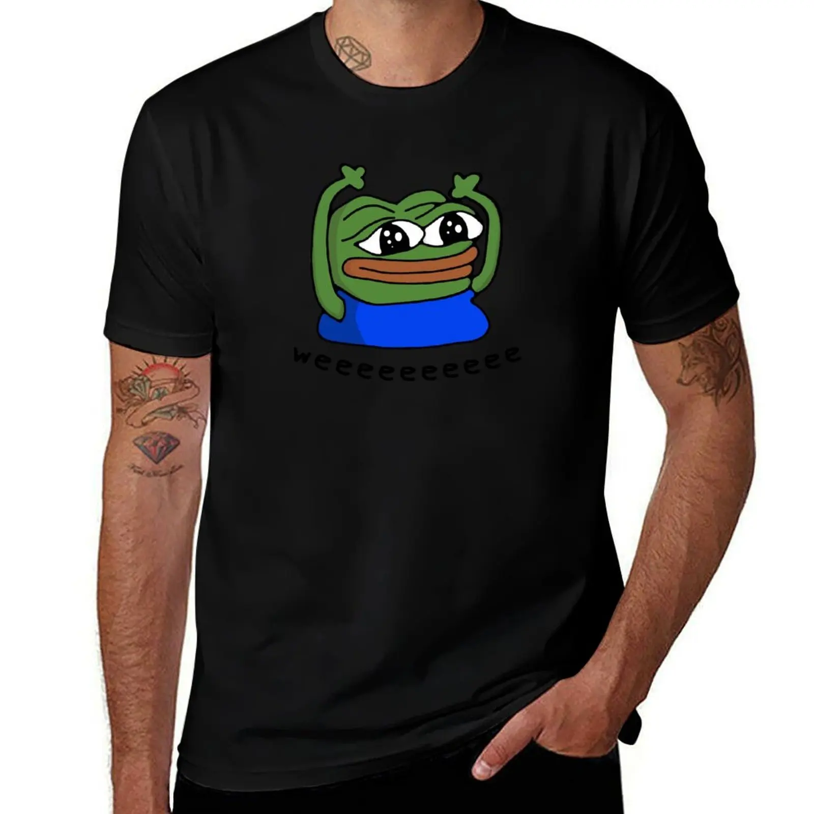 Hypers Emote Pattern with Text T-Shirt anime t shirts for man T-Shirt