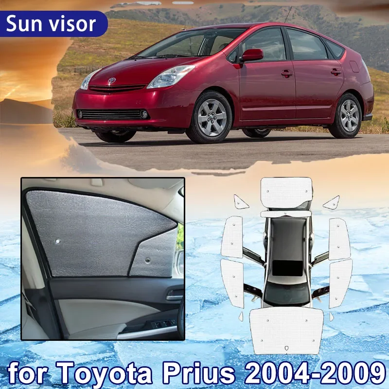 

Автомобильные солнцезащитные козырьки с полным покрытием для Toyota Prius XW20 2009 2008 2007 2006 2005 2004, солнцезащитные козырьки для окон с автоматическим затенением, козырьки на лобовое стекло
