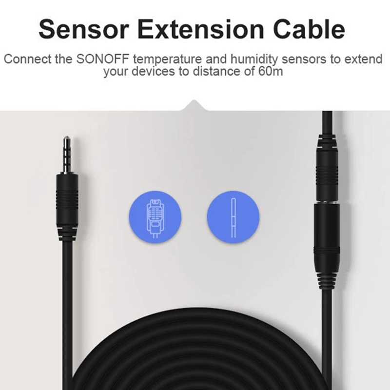 AL560 Sensor Extension Cable 5M For DS18B20 AM2301 SI7021 Single Remote Control Switch High Accuracy Sensors Temperature