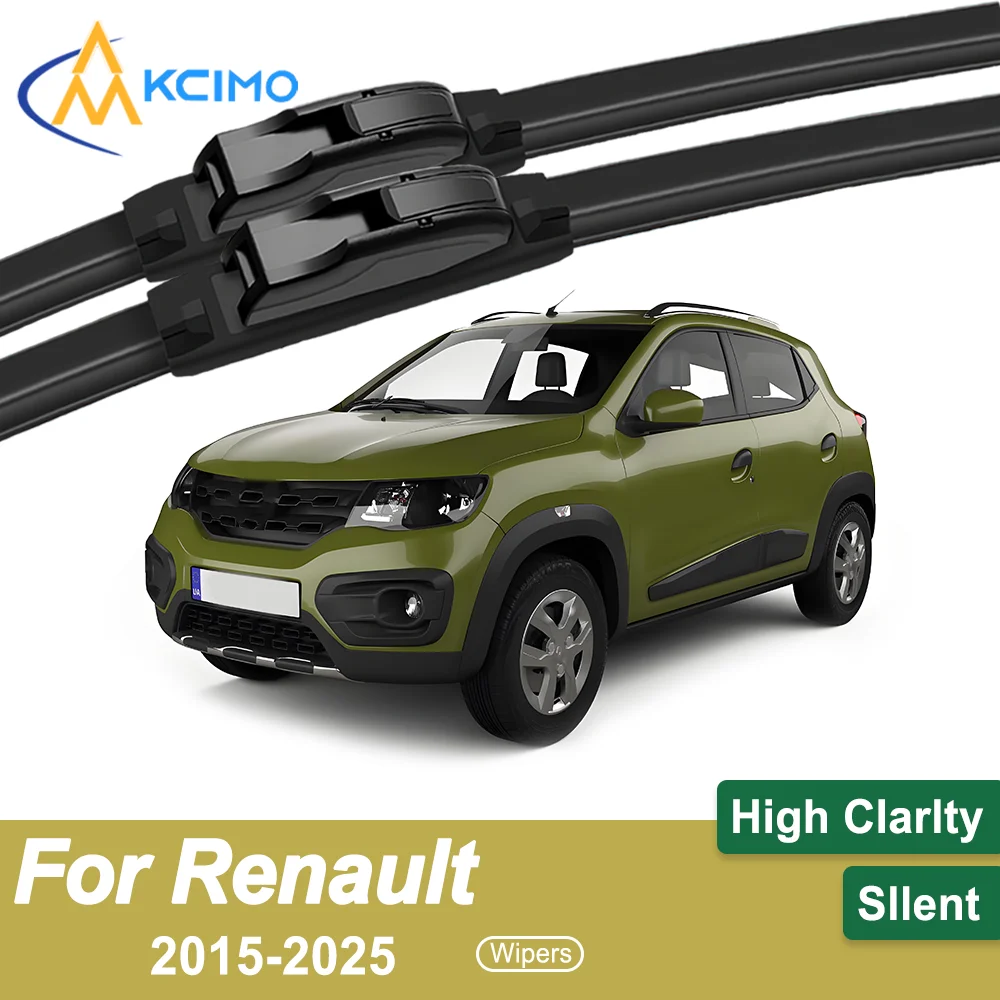 

Premium Rubber Durable Silent Windshield Wiper Blades 2pcs for Renault Kwid BW 2015-2025 Front Wiper Blades Set