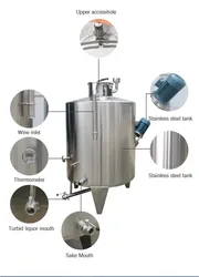 100 liter stainless steel mixing tank bottom mixer mixer/industrial mixer/mixing mixing tank