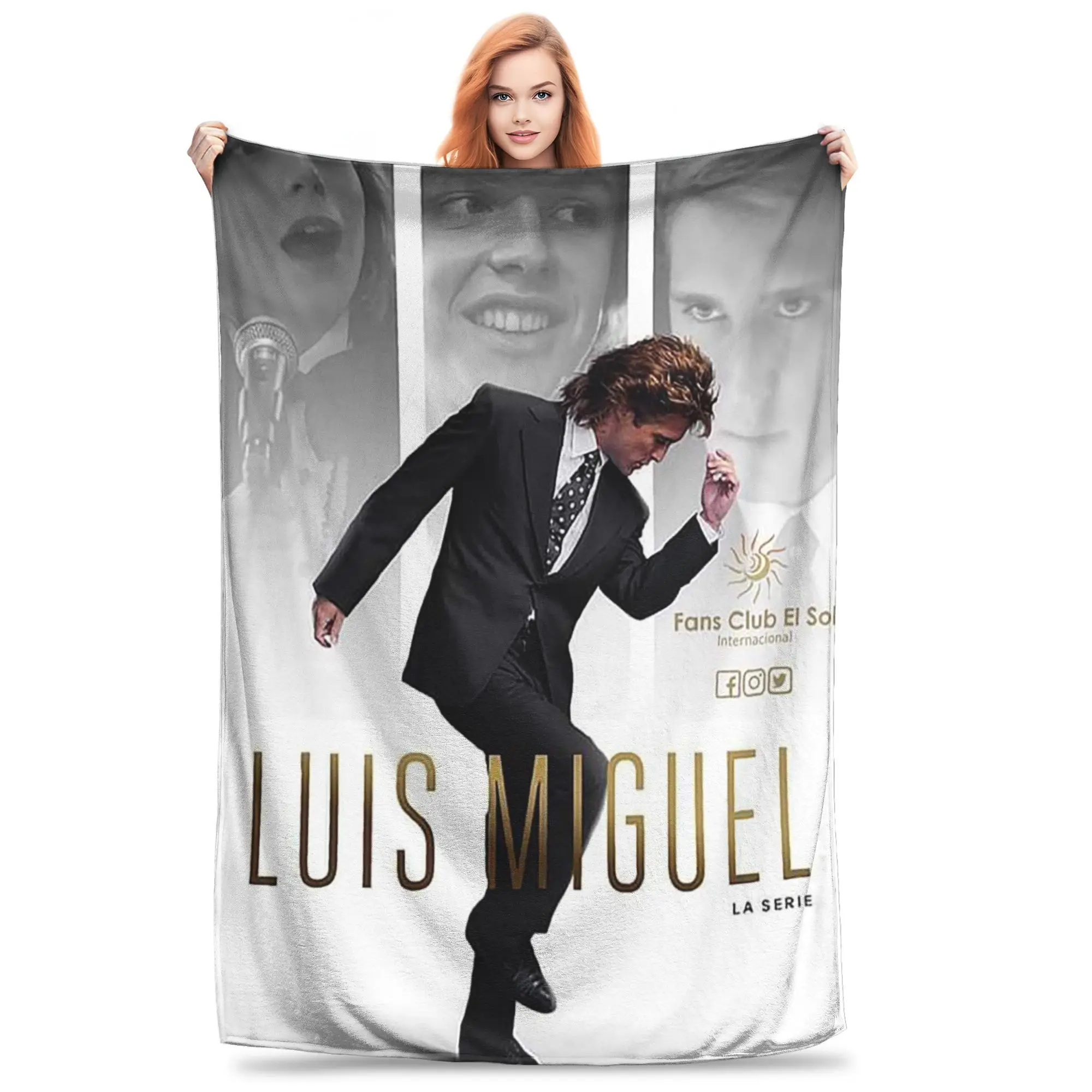 Manta de Franela El Sol De México Luis Miguel, Mantas Cálidas y Suaves para Cama, Sala de Estar, Hogar, Viajes, Sofá