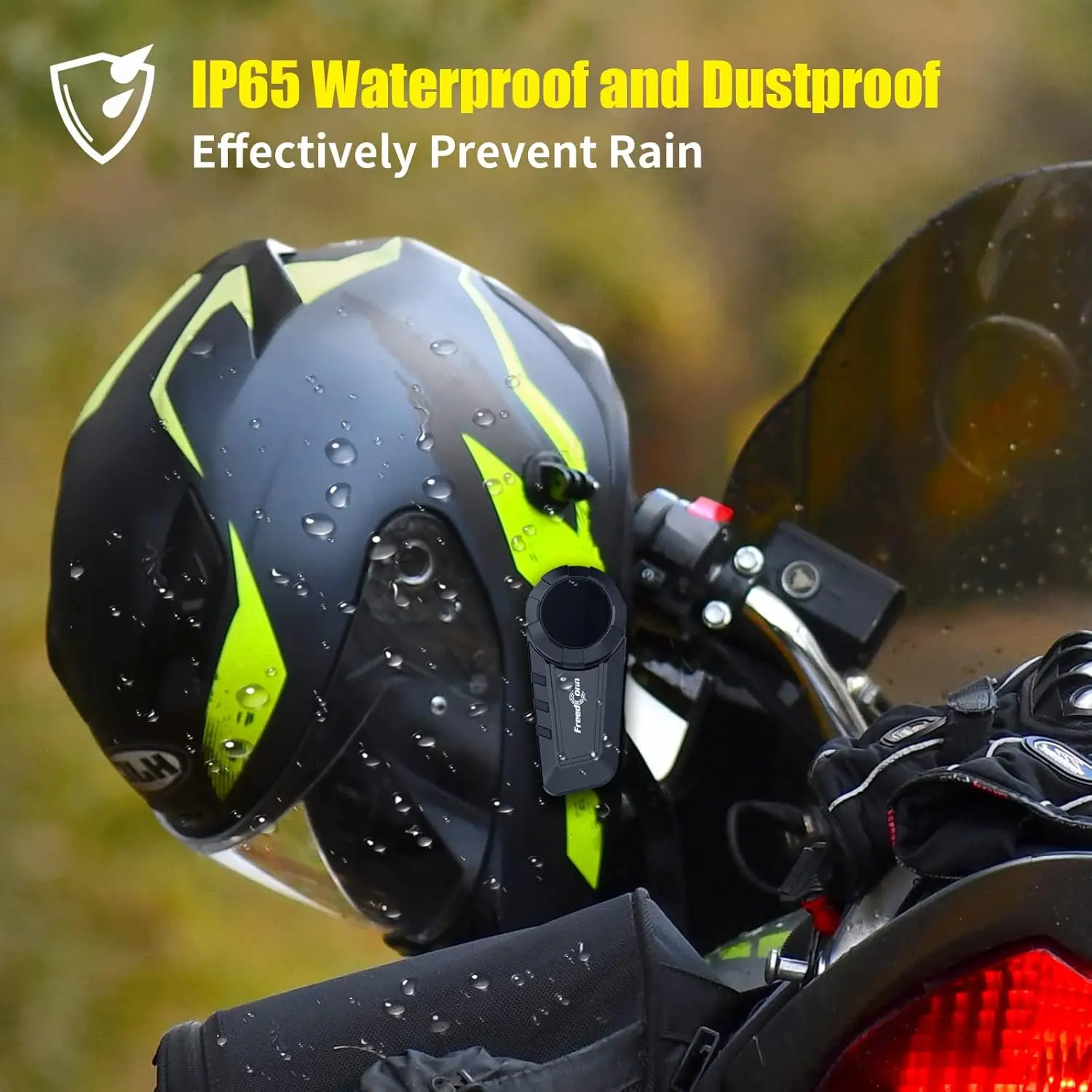 KY PRO オートバイヘルメット Bluetooth ヘッドセット、CVC ノイズキャンセリング付きオートバイ通信システム、ステレオ音楽、ホットセール