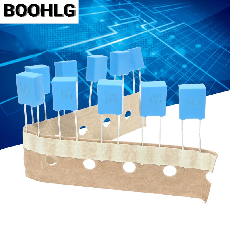 100 шт. полипропиленовый защитный пластиковый пленочный корректирующий конденсатор 100 В 102 222 472 103 473 104 474 1 нФ 10 нФ 0,1 мкФ 0,22 мкФ 0,47 мкФ 1 мкФ