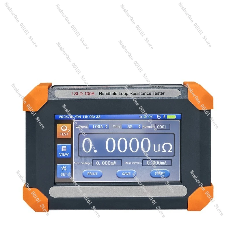 100A Handheld Loop Resistance Tester Circuit Contact Resistance Tester  Loop Impedance Tester Insulation Resistance Resistencia