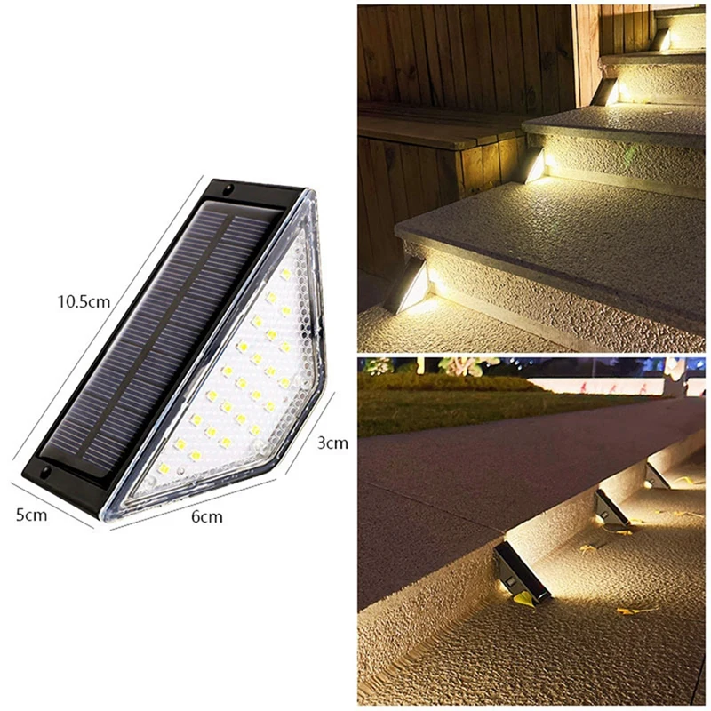 ABBN Solar Light Stair Light Garden Light Led Stair Step Light Walking Light Outdoor Waterproof Step Light Garden