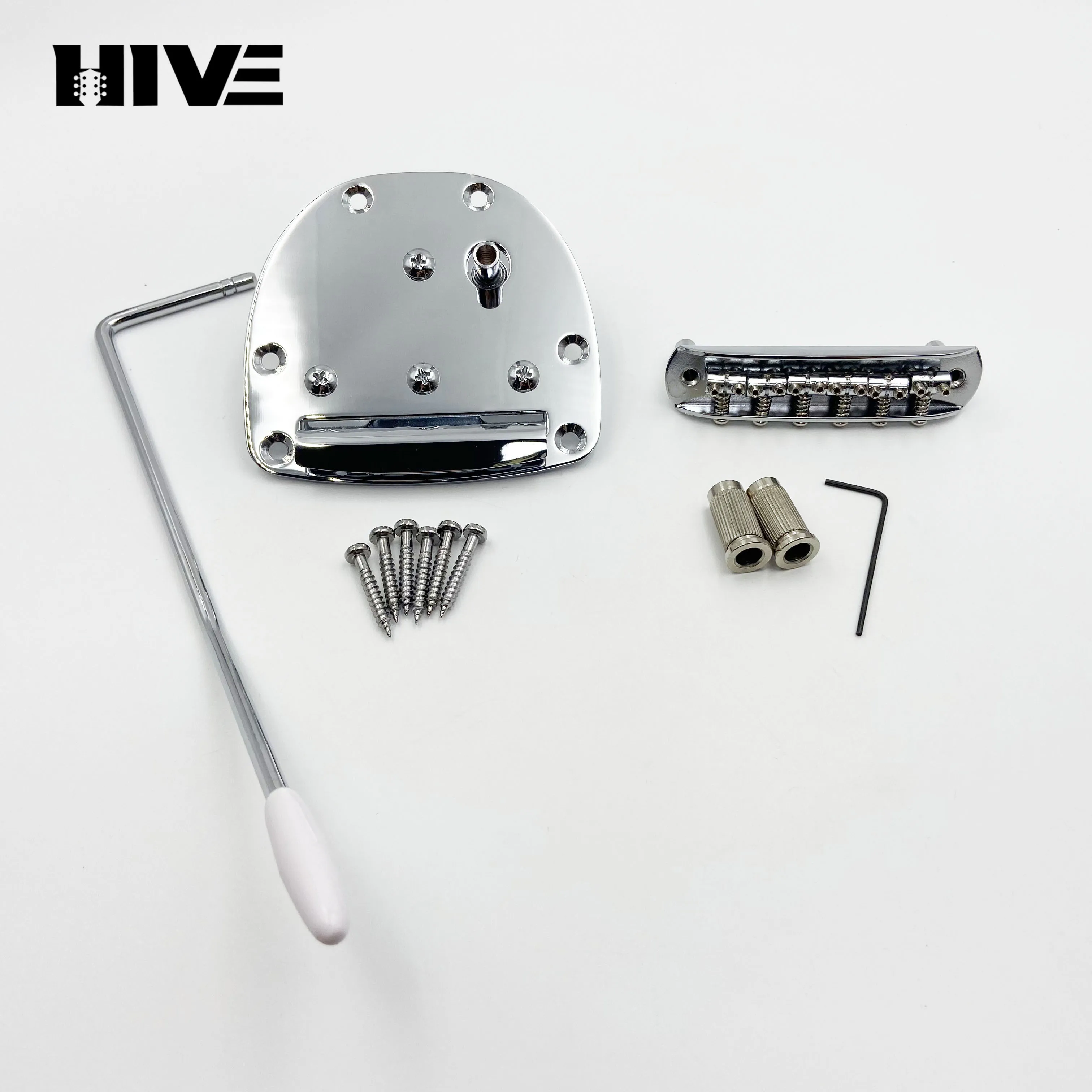 

Jazz Bridge Complete Set Electric Guitar Vibrato Bridge Drawplate 6-string Guitar Headrest Bridge Guitar Drawplate