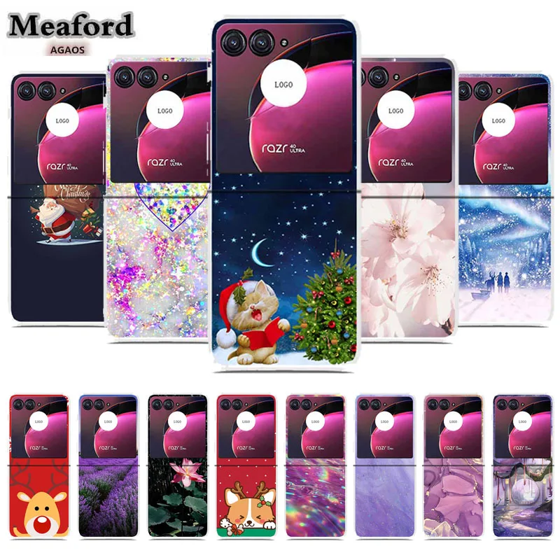 for Motorola Razr 40 Ultra Phone Case Original Luxury TPU Transparent Hard Cover Shockproof Protective Coque Moto Razr 40 Ultra