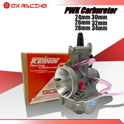 Motorcycle Universal PWK 24 26 28 30 32 34mm With Power Jet For Keihin Carb 2T 4T Motocross Accessories Universal Dirt Bike