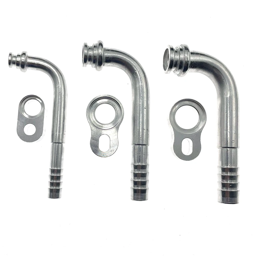 Autory Automotive Air Conditioning Active Platen Connector Radiator Evaporator Adapter R134a Fixture Hose Curved Straight