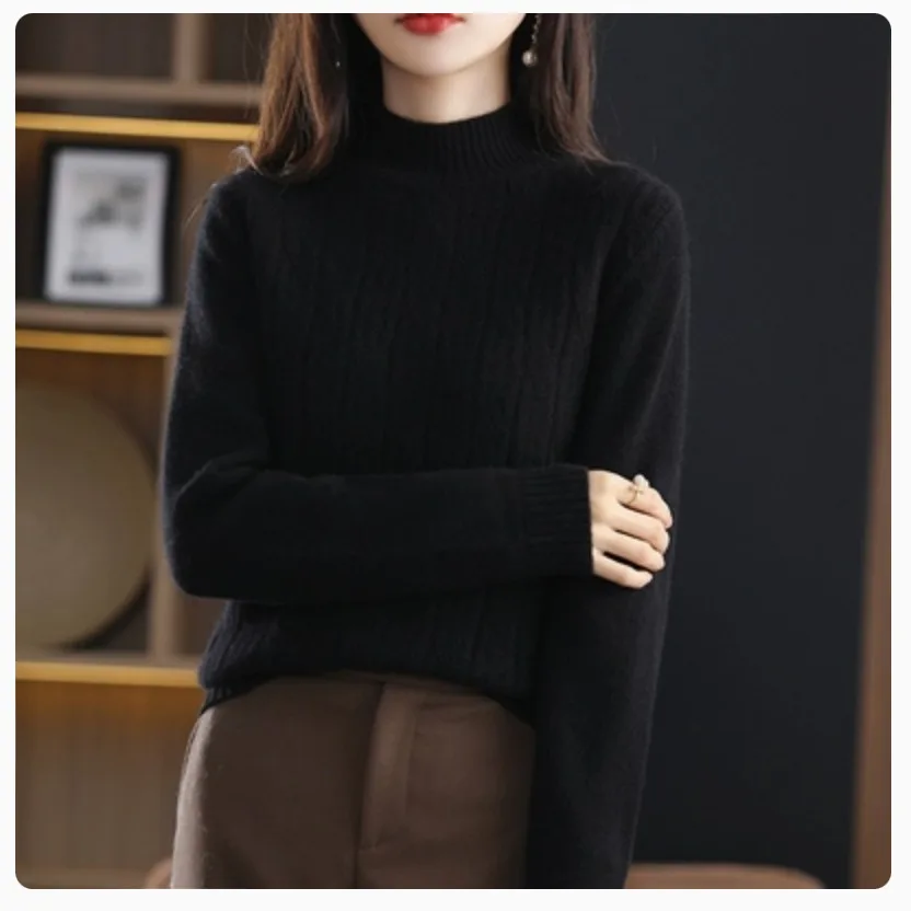 المرأة Thiened Camere سترة فضفاضة تناسب عالية Ne الخريف الشتاء محبوك الصوفية الأعلى الدافئة تخفيف Sle العادية Sve #4