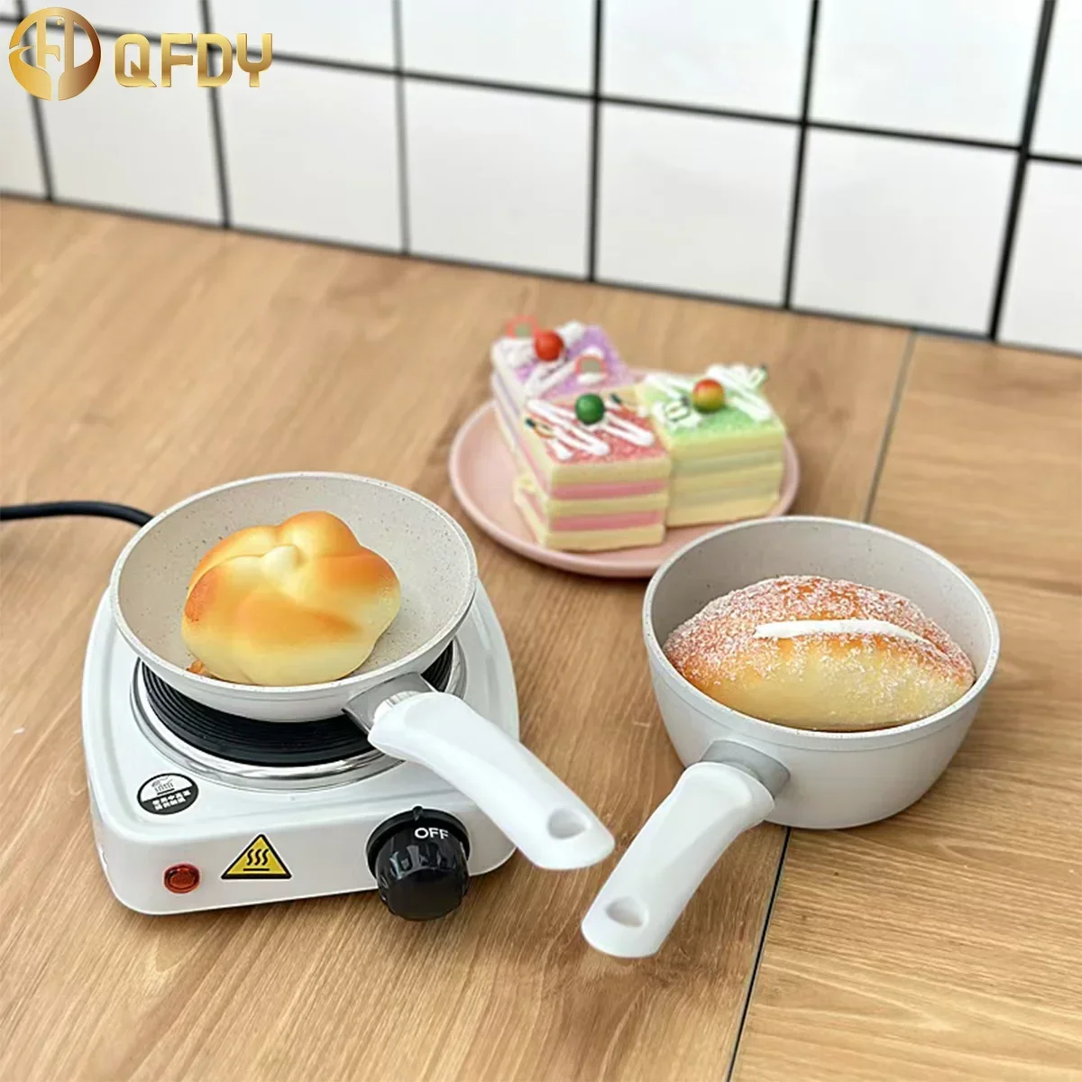 

NU08 Mini Kitchen 3-piece Children's Egg Frying pan Frying pan Children's cooking food grade kitchenware