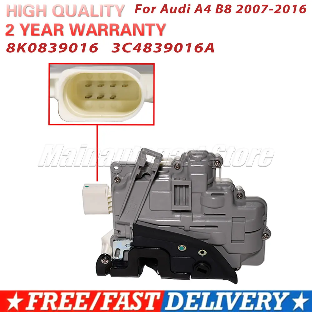 Rear Right Door Lock Mechanism 8K0839016 3C4839016A 3C4839016B For Audi A4 B8 2007-2016