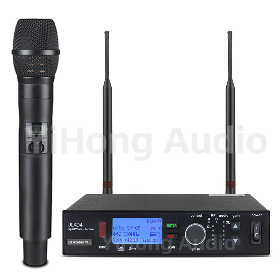 ULXD4-KSM9 600MHz Wireless Microphone System UHF Condenser Metal Handheld Professional True Diversity Stage performances