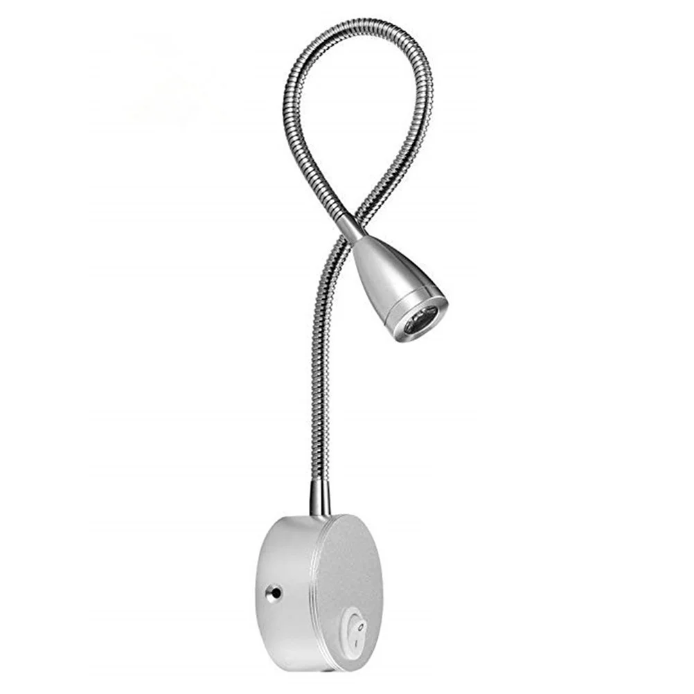 

Bedside Lamp Adjustable Gooseneck Wall Mounted Reading Light For Bedside Wall Lamp Bedroom Indoor Home White