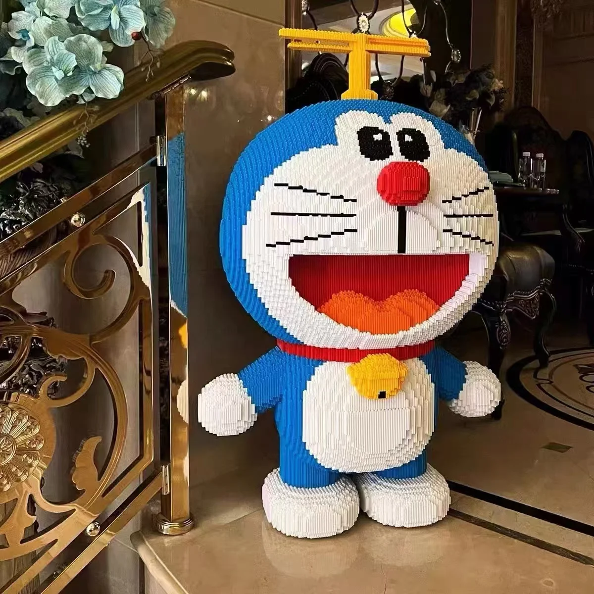 

80000, высокая сложность и очень большая модель собранного здания Doraemon, трехмерная модель-головоломка, орнамент