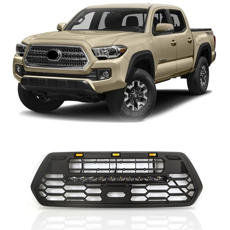 

Spedking New 4x4 Pickup Accessories Front Grille With Side LED Light for TACOMA 2016 Car Grille