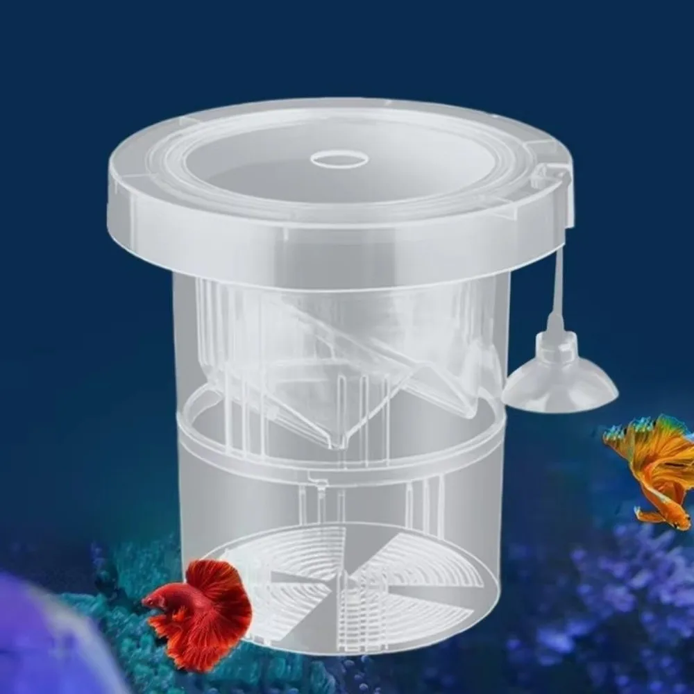 Plastic Mesh Floating Hatching Box Shrimp Guppy Detachable Fish Tank Incubator Isolation Function Transparent