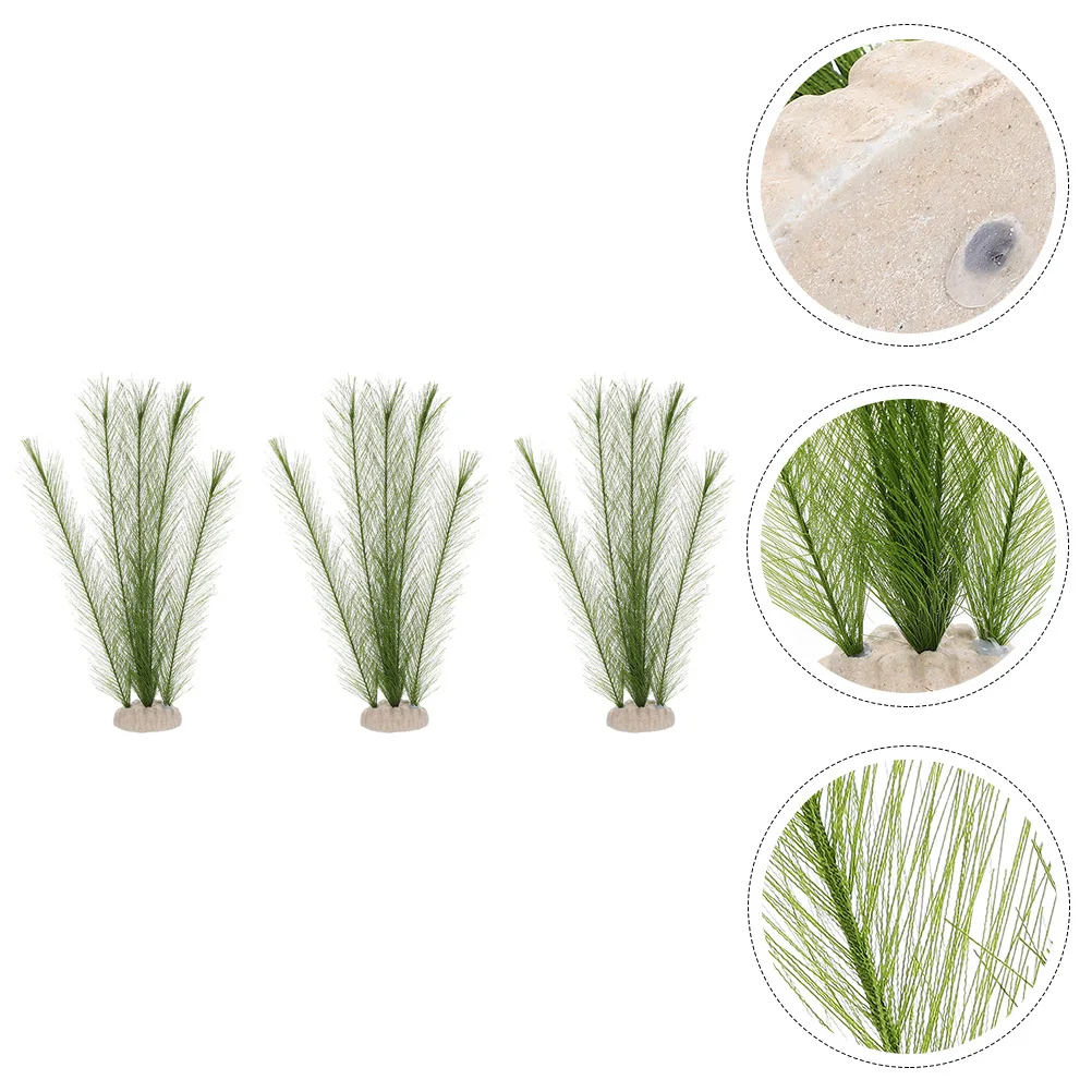 

3pcs Plastic Aquarium Decors Wear-Resistant Decorative Fish Tank Accessories Durable Aquarium Ornaments Natural Style