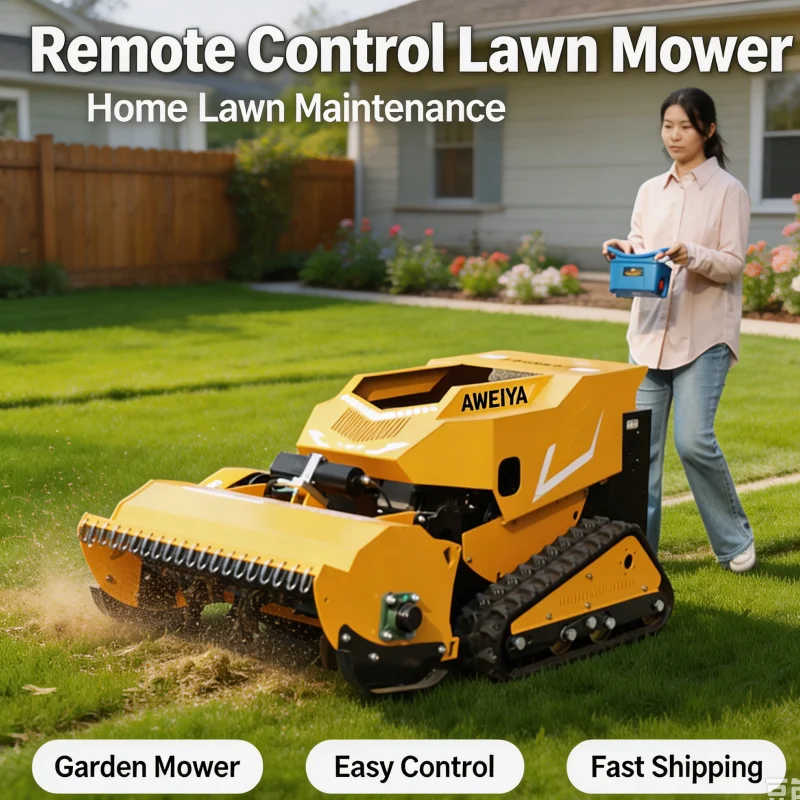 Customized Hot Sale Remote Control Lawn Mower Grass Shredder All Terrain Zero Turn Labor Saving For Farm Lawn