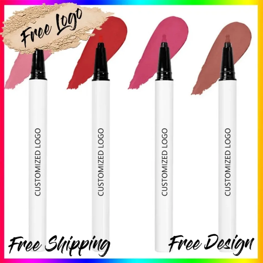 

Private Label Custom Logo Vegan 4 Color Liquid Lip Liner Matte Waterproof Long Lasting Easy To Apply Wholesale Makeup Lip Pencil