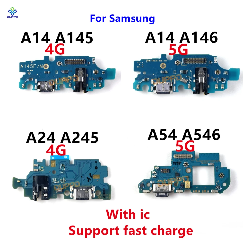 USB Charger Charging Port Dock Connector Board Flex Cable For Samsung Galaxy A14 A145 A146 A24 A245 A54 A546