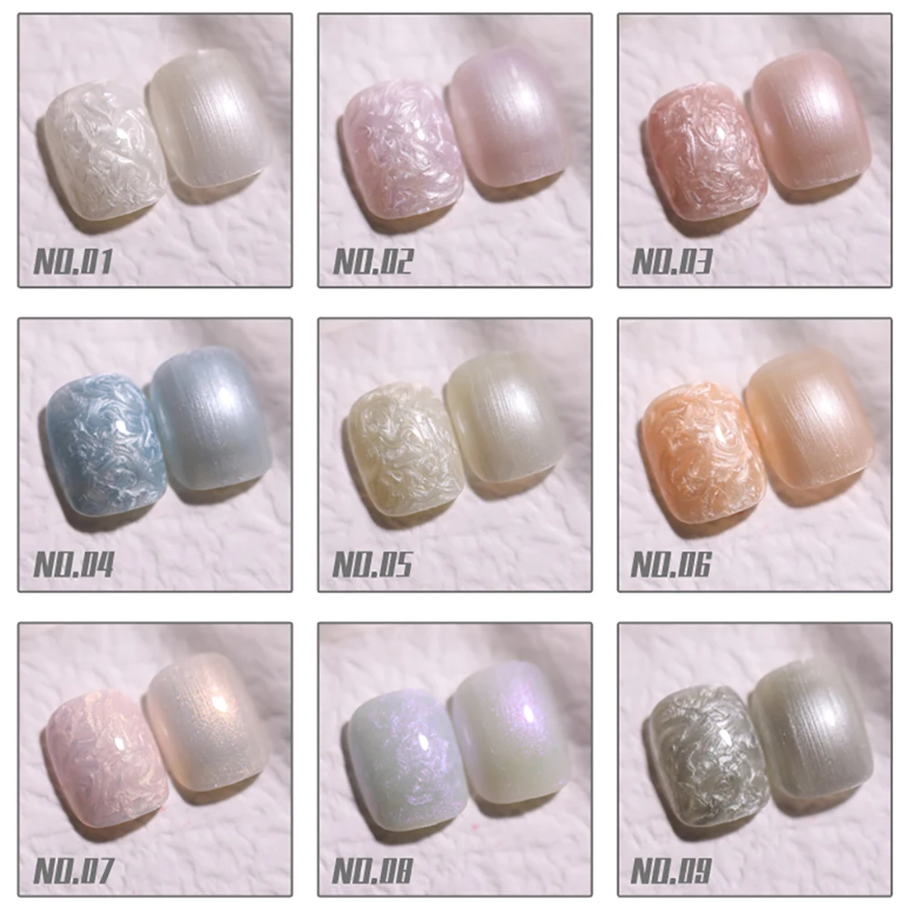 طلاء أظافر جيل بالأشعة فوق البنفسجية من قشرة اللؤلؤ ، طلاء أظافر جل للنقع ، طلاء جل ، ذاتي الصنع ، نمط خيط ، فن الأظافر ، 9 ألوان لكل مجموعة