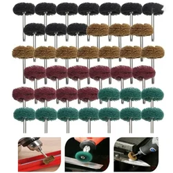 5-200pcs Mini Drill Bit Nylon Abrasive Brush Wire Buffing Polishing Wheel Dremel Rotary Hand Tool Accessories Set Rust Remover
