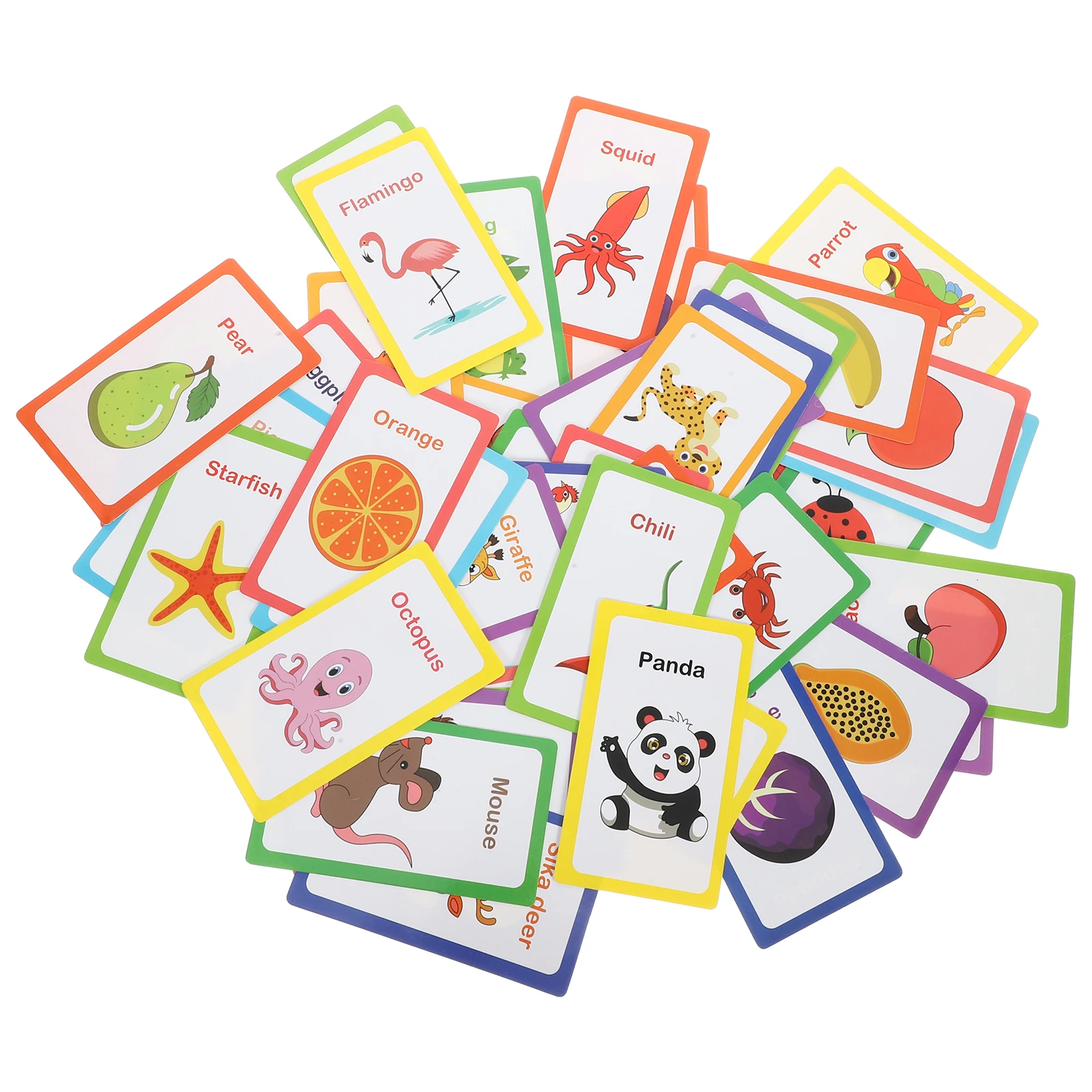 

Alphabet Cards 26 Letters Colorful Shapes Numbers Words Flash Cards Safe Rounded Corners Toddler Learning Educational Toy Puzzle