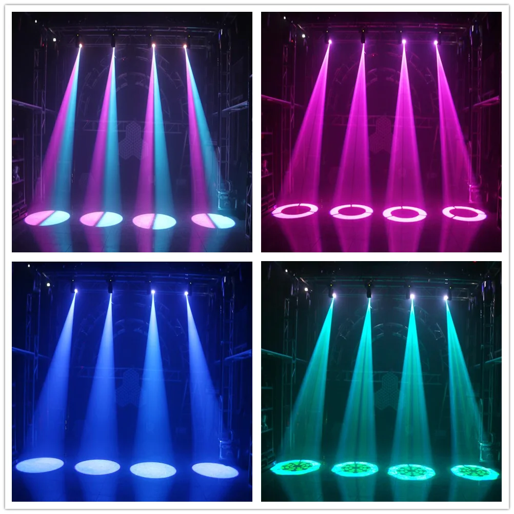 JCYWFLODY LED Lights DJ Disco Shaking Head Flash 1/2/4PC 60W Moving Head Spotlight Pattern Lights Bar Club Performance Event