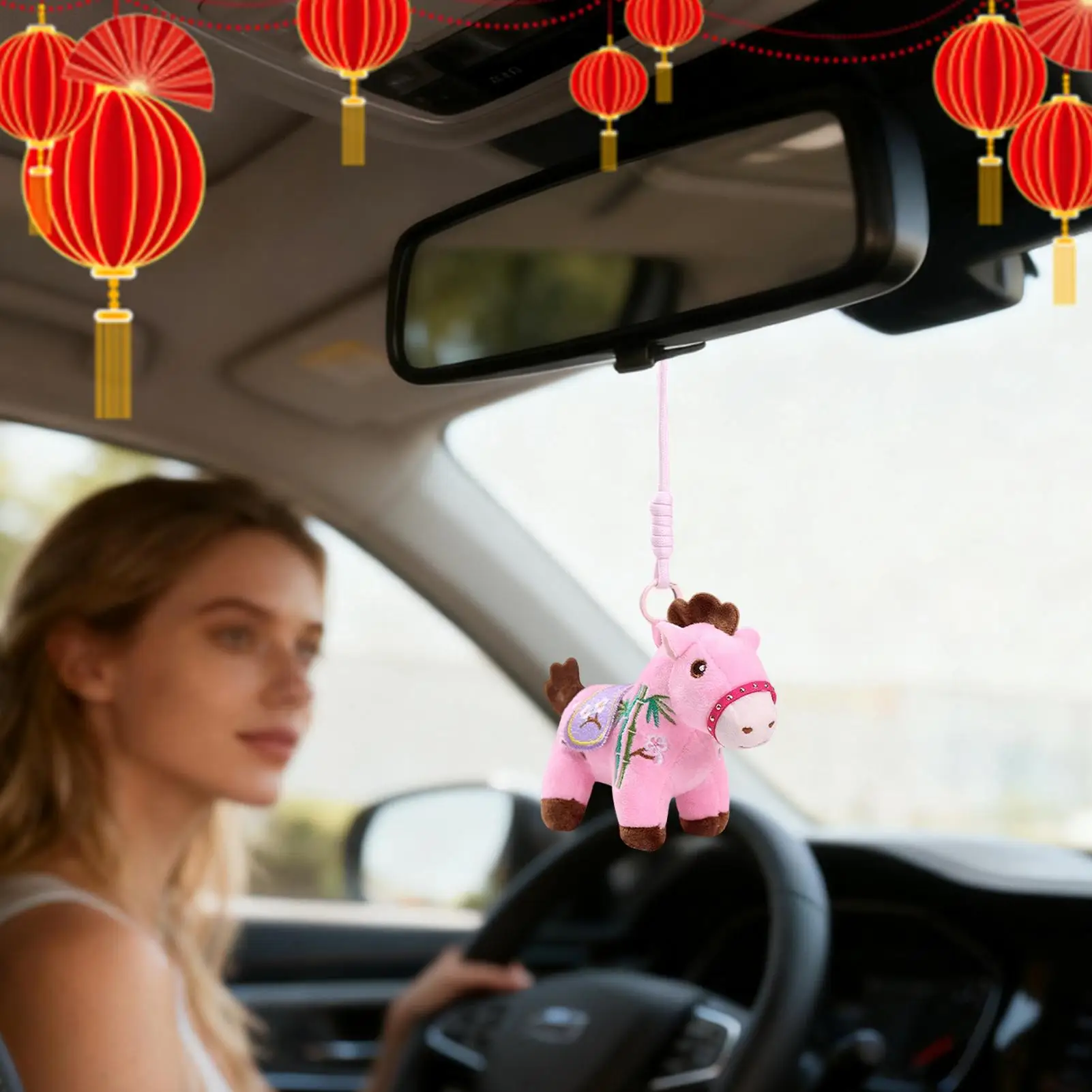 พวงกุญแจม้านำโชค 2026 ตุ๊กตาสัตว์น่ารัก ของตกแต่งกระเป๋าเป้ ของขวัญคริสต์มาส ปีใหม่ วันเกิด สำหรับผู้หญิง ผู้ชาย เด็ก ของตกแต่งรถยนต์